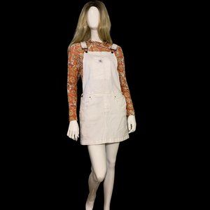 Calvin Klein Overall Denim Dress - White